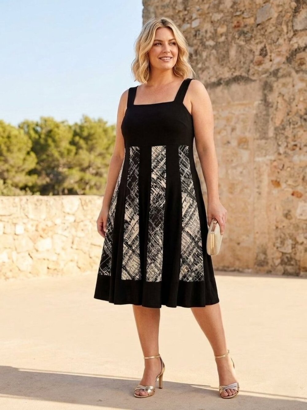 DRESSBARN Sleeveless A-Line Midi Dress. Plus Size 18